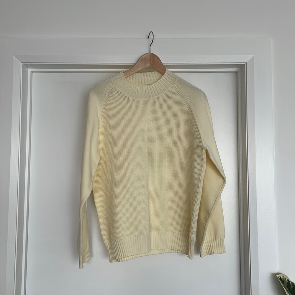 Muji Cream Mock neck sweater